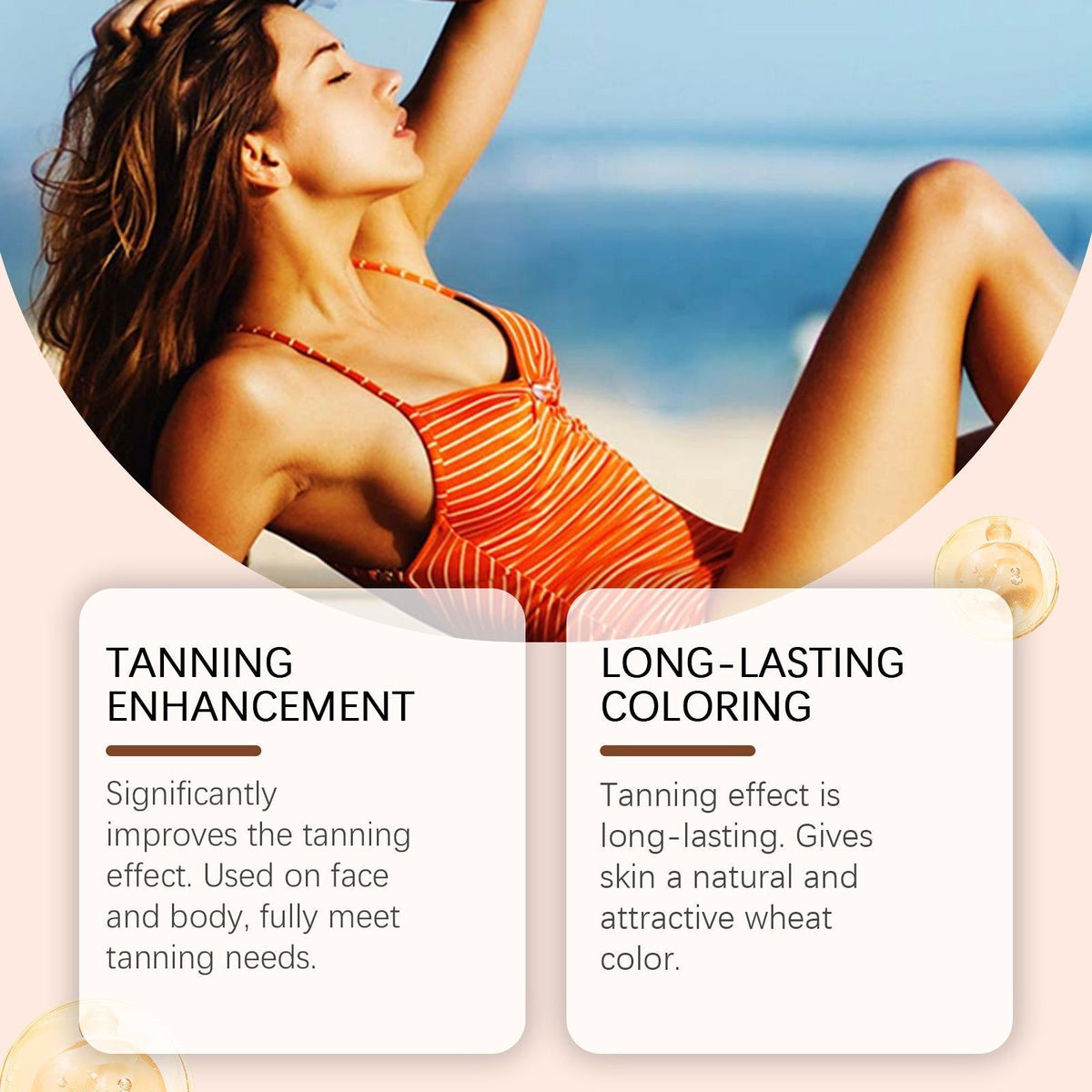 Black Aid Series Brightening Tanning Essence, Natural Sunless Glow, Moisturizing Black Serum ,30ml