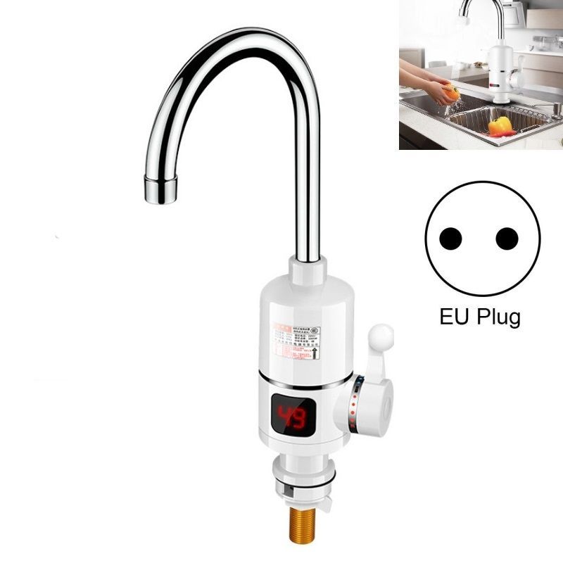 Electric Hot Water Faucet, Style:Digital Display Big Elbow Digital Display Big Elbow