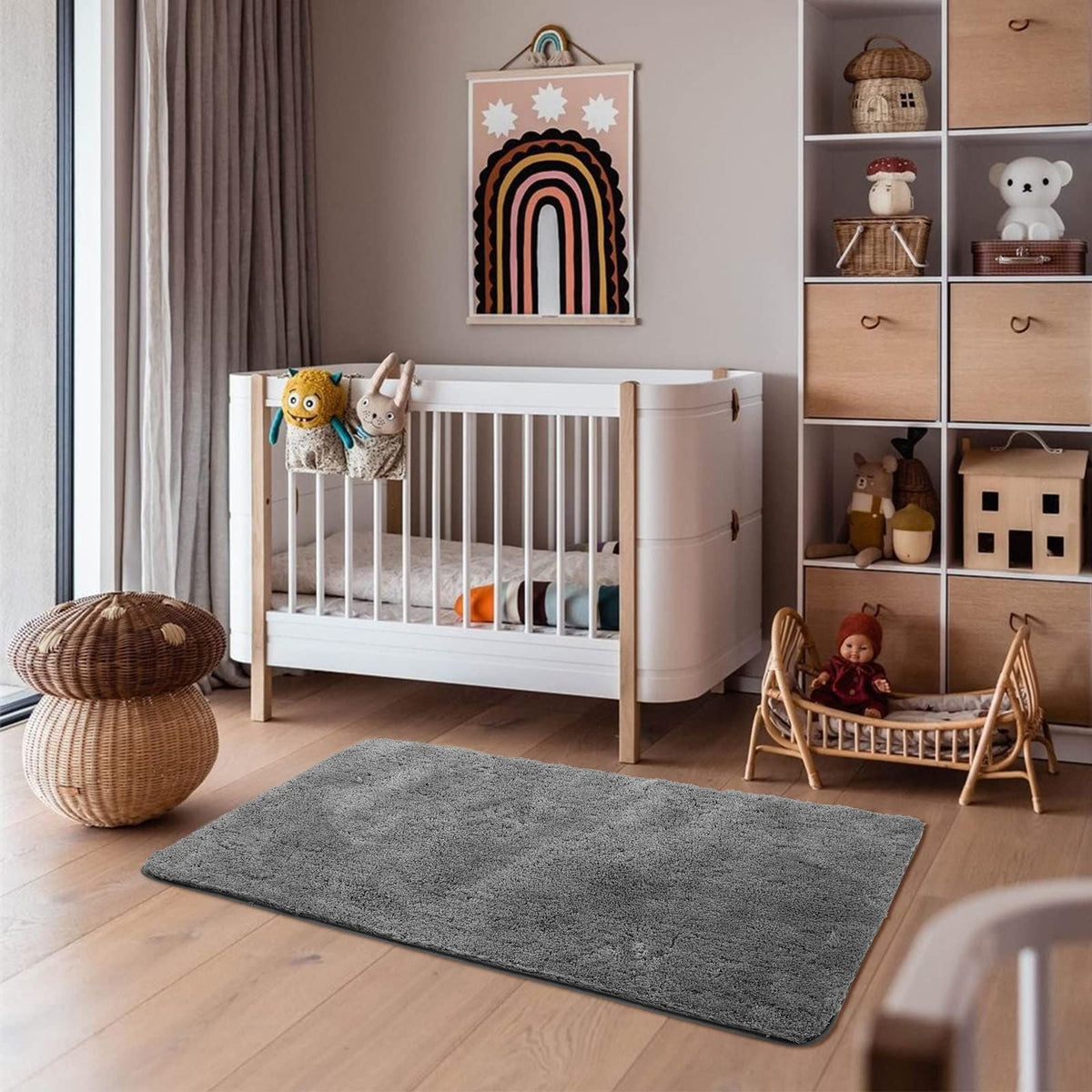 AIESY® Non Slip Washable Shag Fluffy Bathroom Rug