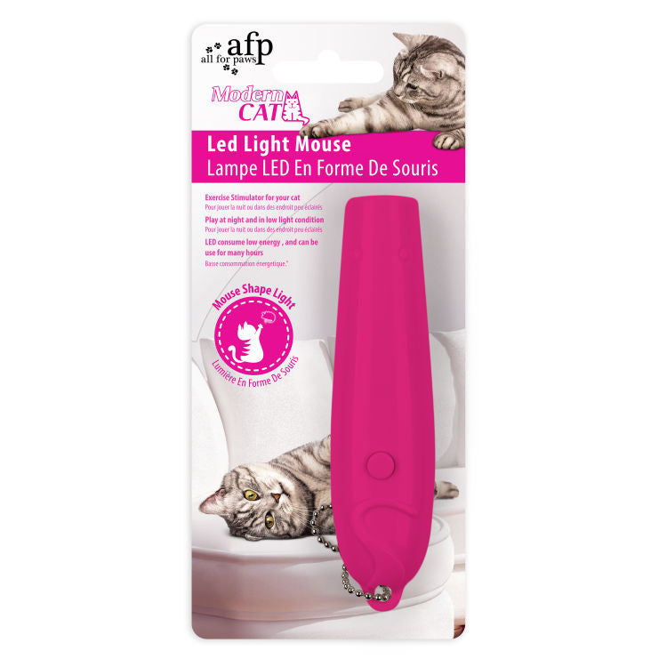 All For Paws Modern Cat Led Light Mouse Assorted - 8 pcs/pk
