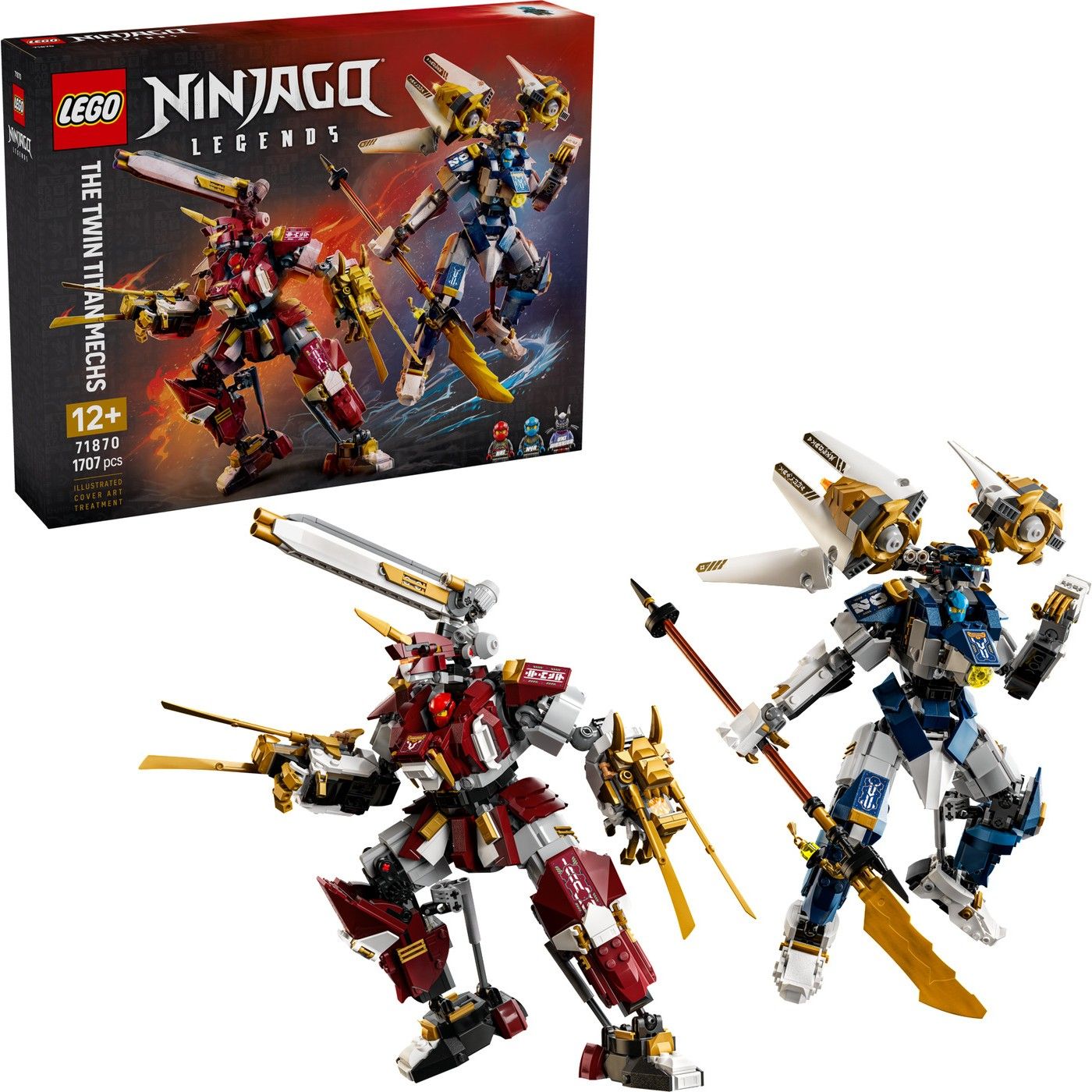 LEGO NINJAGO The Twin Titan Mechs Building Set, 1707 Pieces, For Age 12+ Years