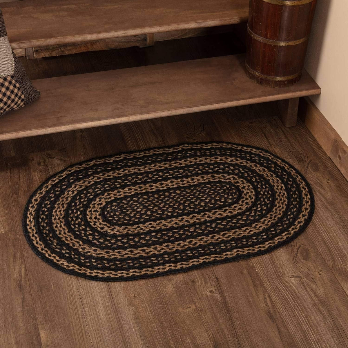 AIESY® Beautiful Reversible Braided Farmhouse Area Geometric Rug