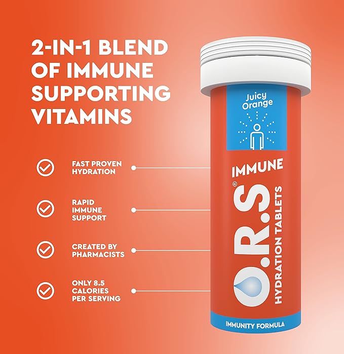 O.R.S Immune Hydration Tablets - Orange, 1 Tube