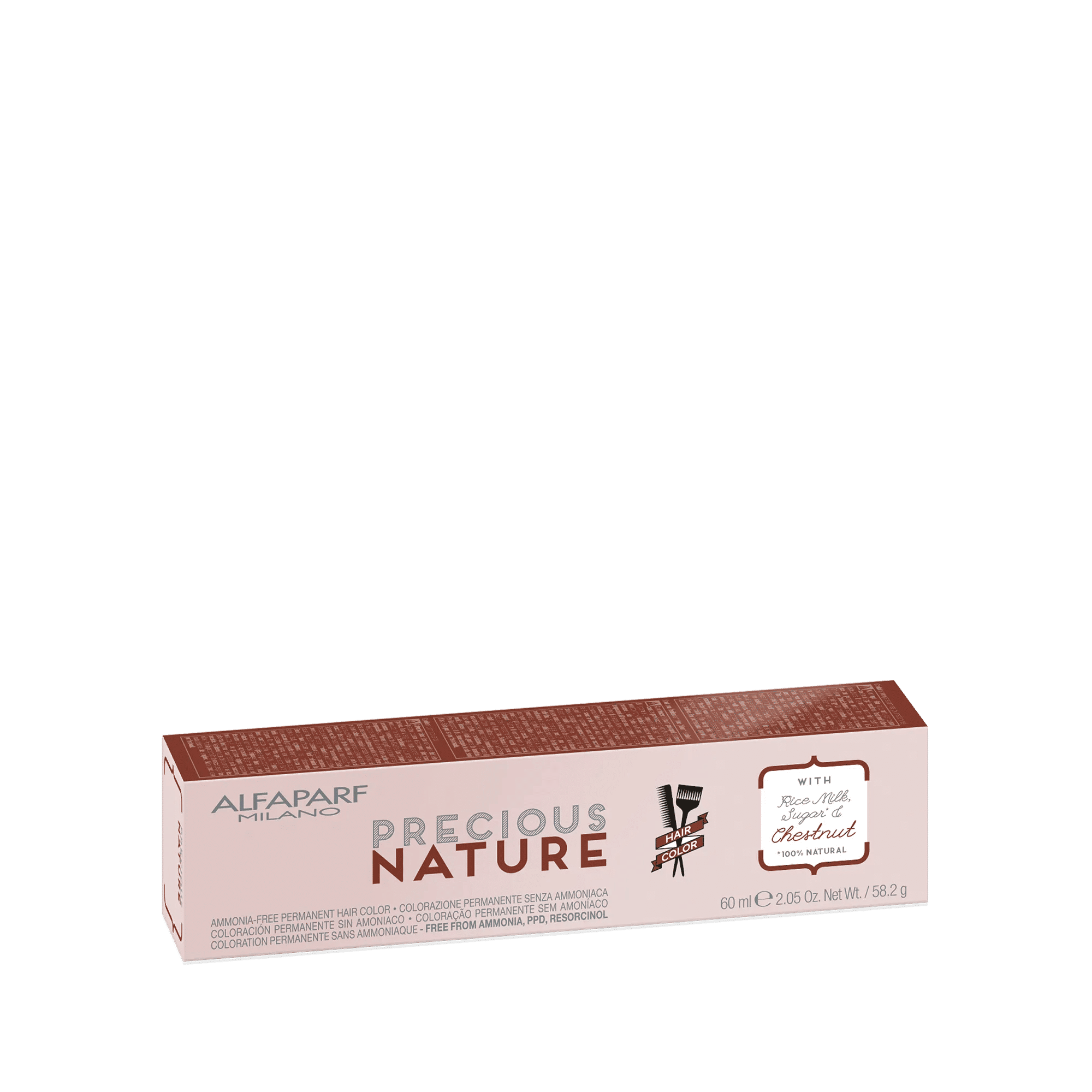 Alfaparf Precious Nature Permanent cosmetic color free from ammonia, PPD and resorcinol - Naturals - 7 Medium Natural Blonde