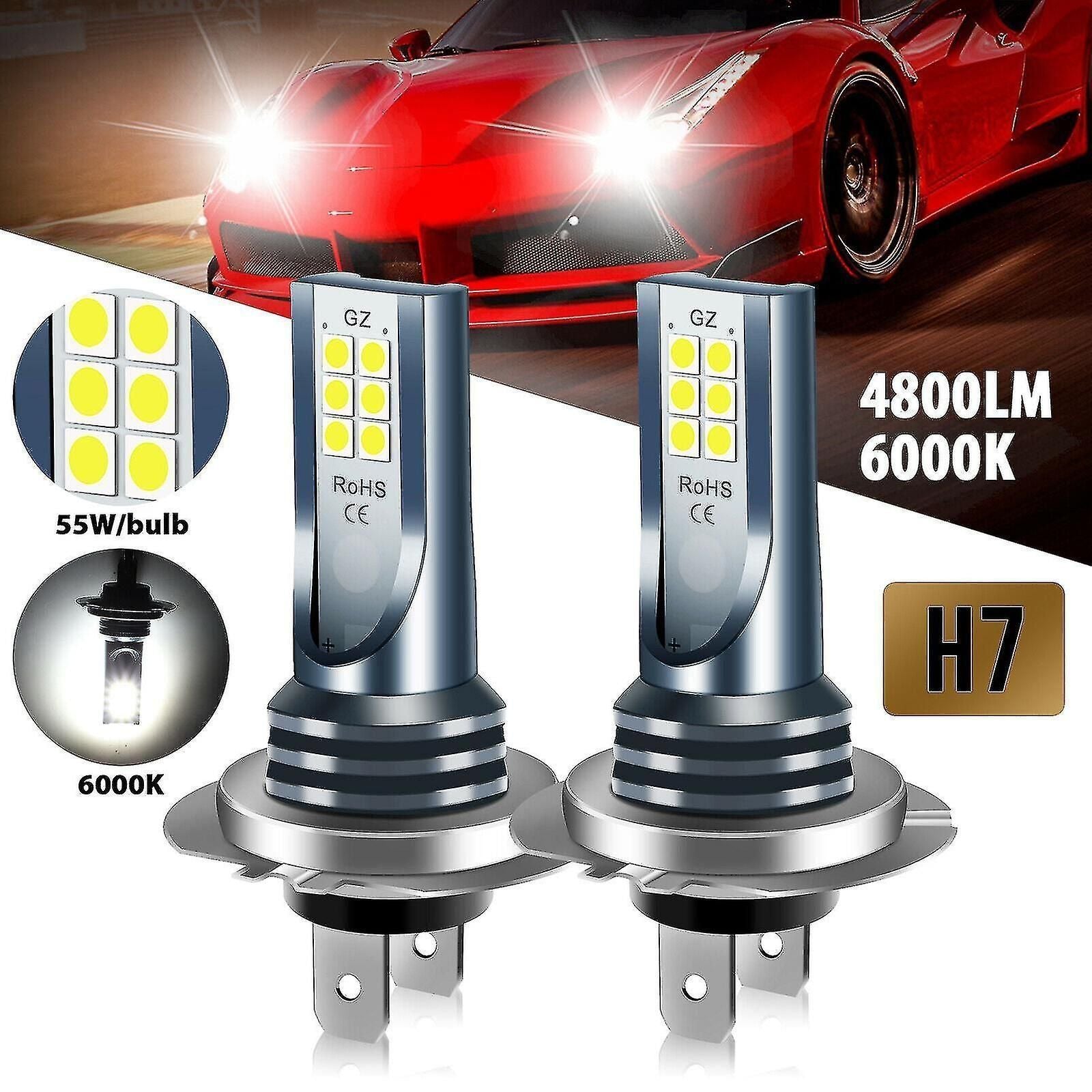 4x H7 Led Headlight Bulb Kit High Low Beam 220w 60000lm Super Bright 6000k White zxin