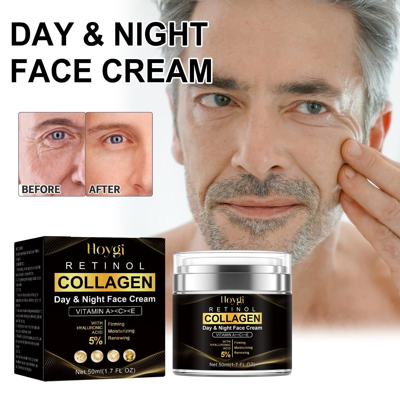 Retinol Moisturizer for Fine Lines, Brightening, Anti-Aging, Skin Firming, Hydrating ,50ml