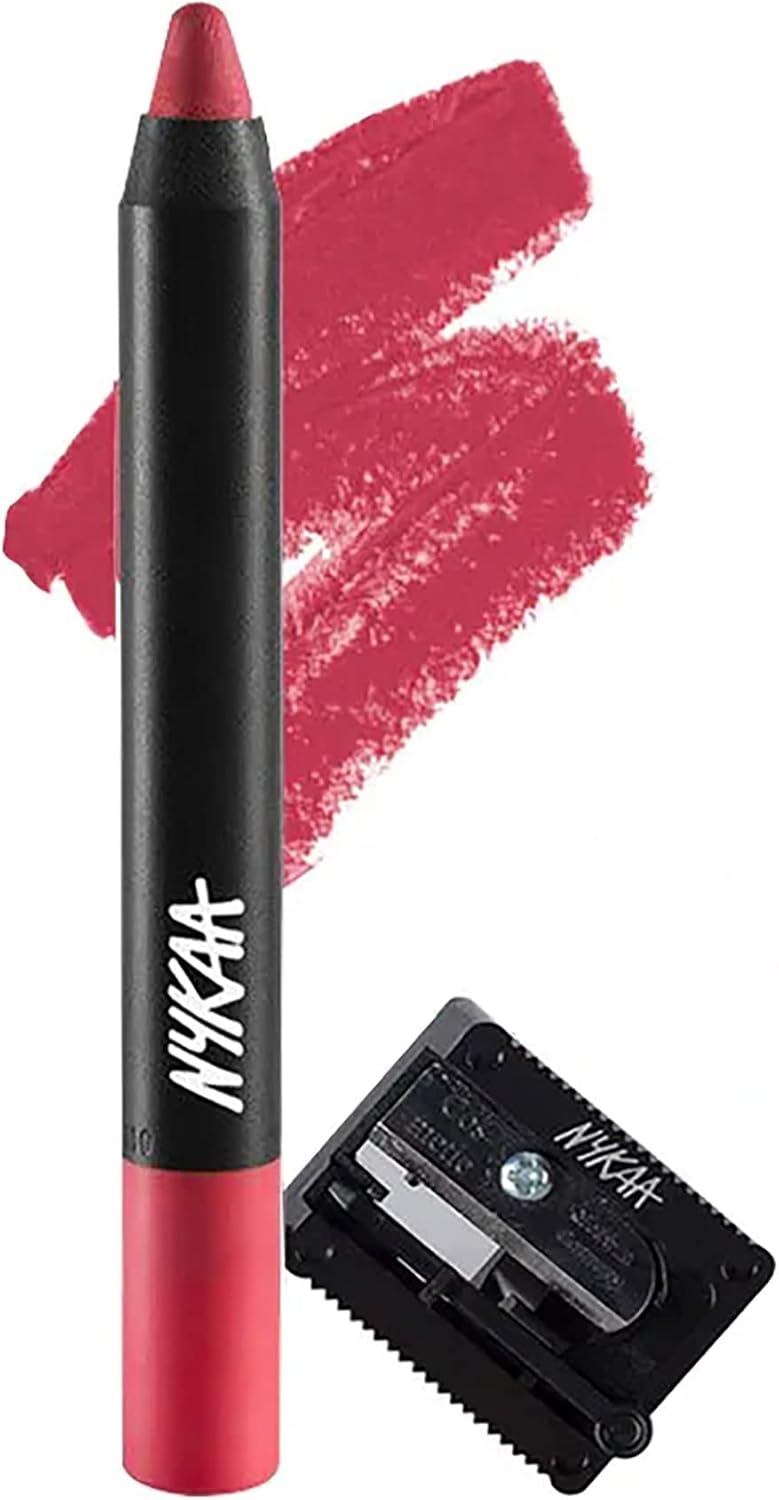Nykaa Matteilicious lip crayon Pink On Fleek03