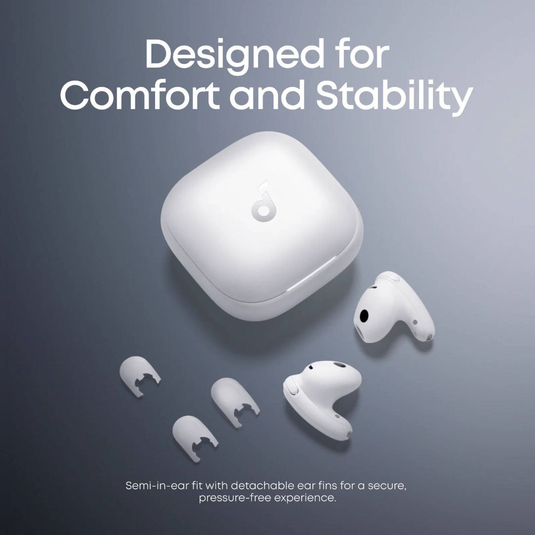 Anker Soundcore Liberty Wireless Buds Semi In Earbuds, White, D1200H21