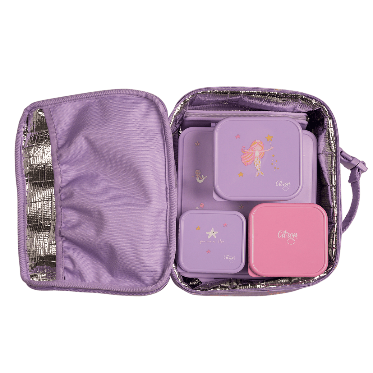 Citron Insulated Square Lunch Bag - Mermaid