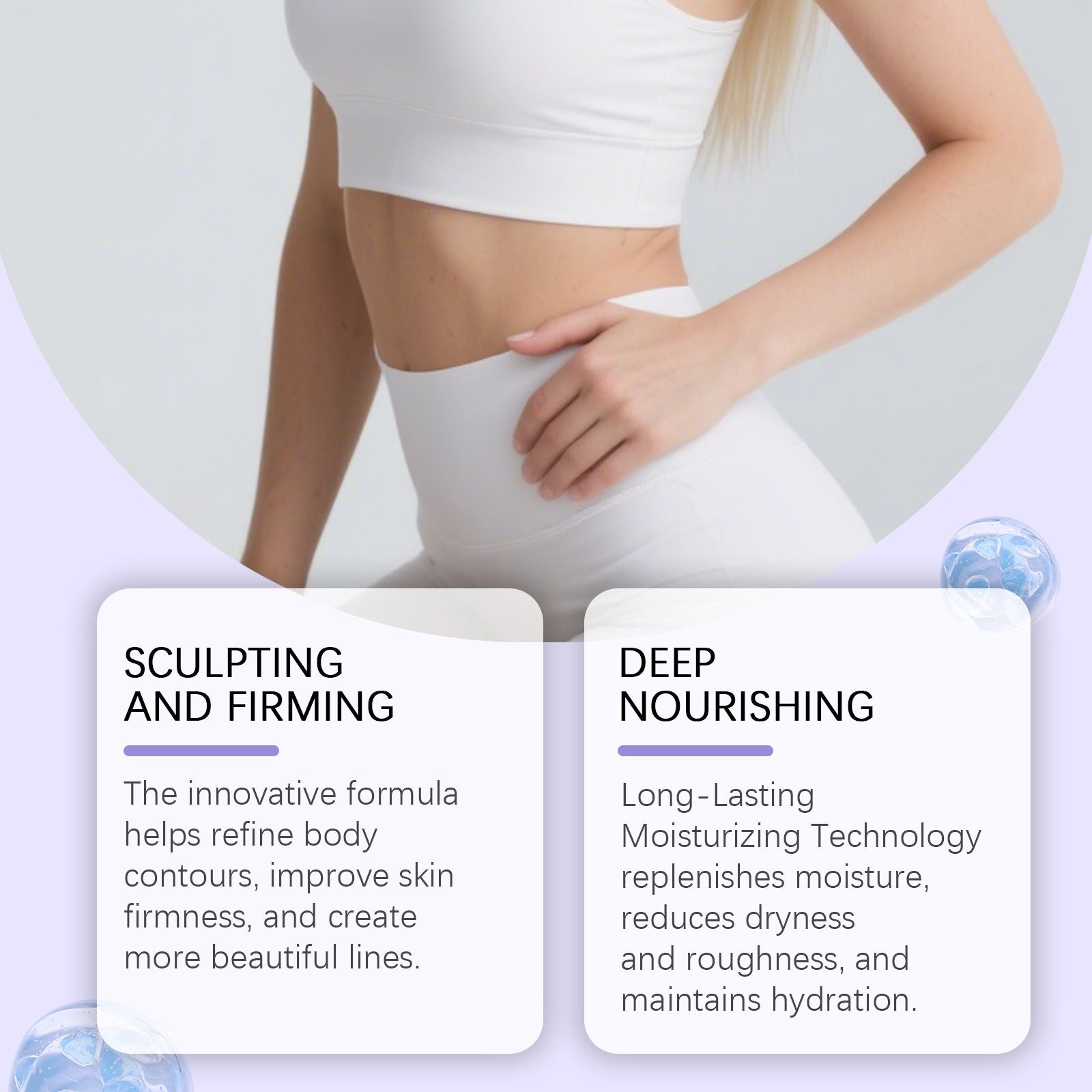 Viareline Be Dreamy Overnight Body Toning Cream Whip, 100g - Skin Firming & Moisturizing Body Care Cream for Daily Use