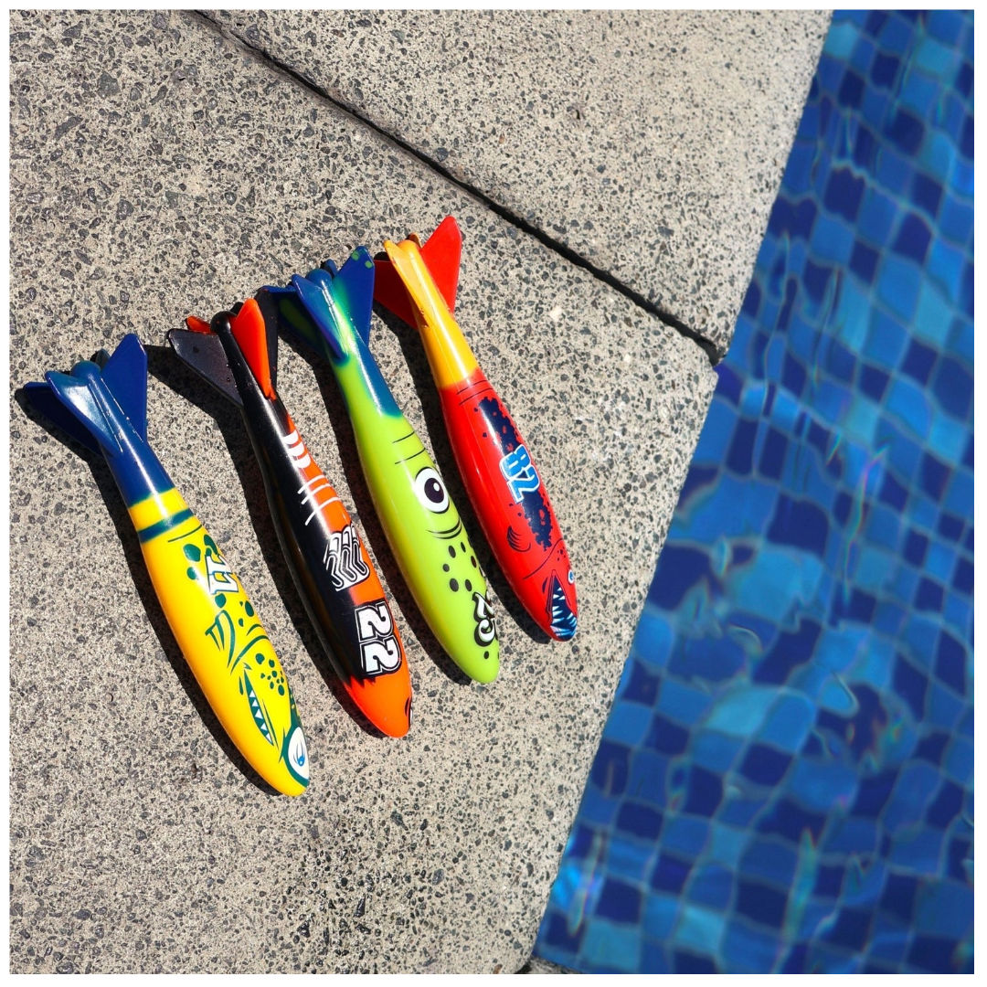 Dawson Sports Dive Torpedoes, Set of 4, For Age 3+ Years
