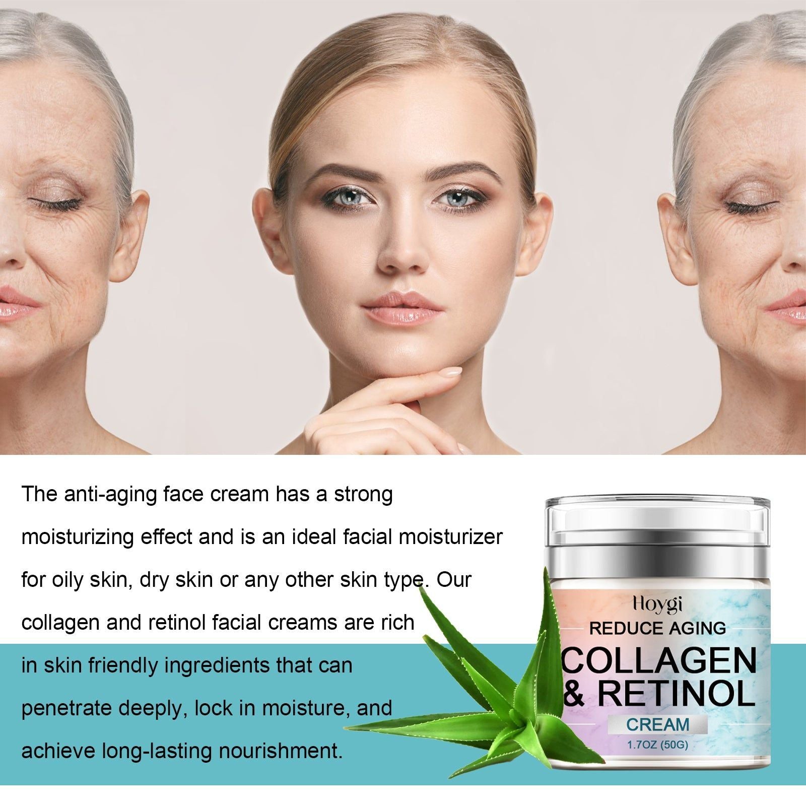 Moisturizing Anti-Wrinkle Cream, Youthful Skin, Firming, Anti-Aging, Smooth Fine Lines ,50ml