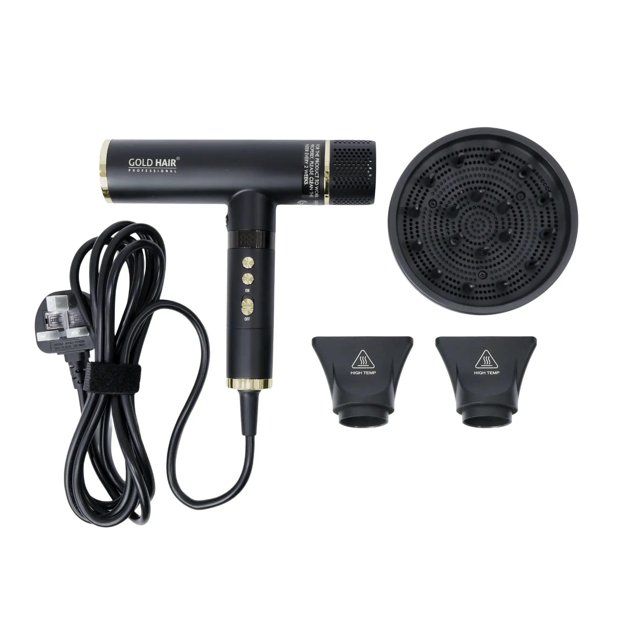 Gold Hair Professional Master Hair Dryer 2600W Salon Grade