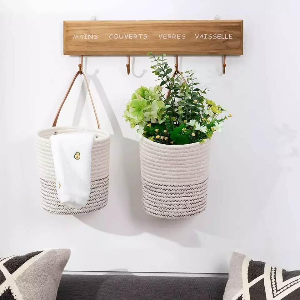 AIESY® 2Pcs Handcrafted Beautiful Decorative Plant Hanging Baskets