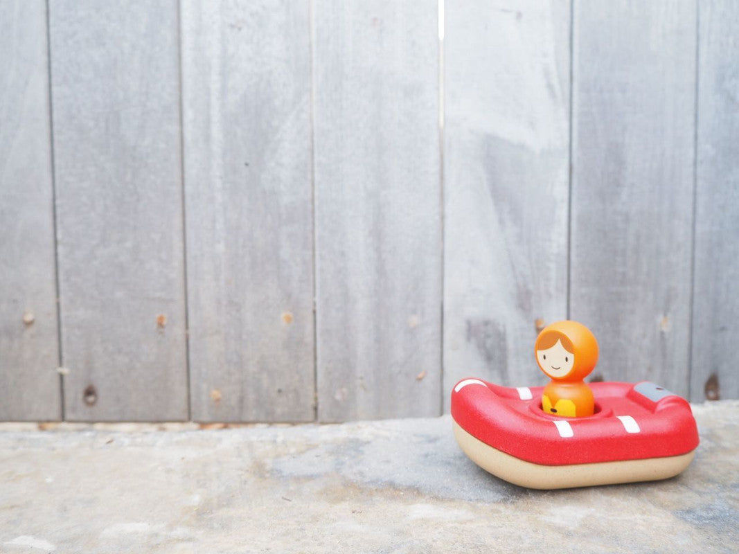 PlanToys Coast Guard Boat — Wooden Toy Boat