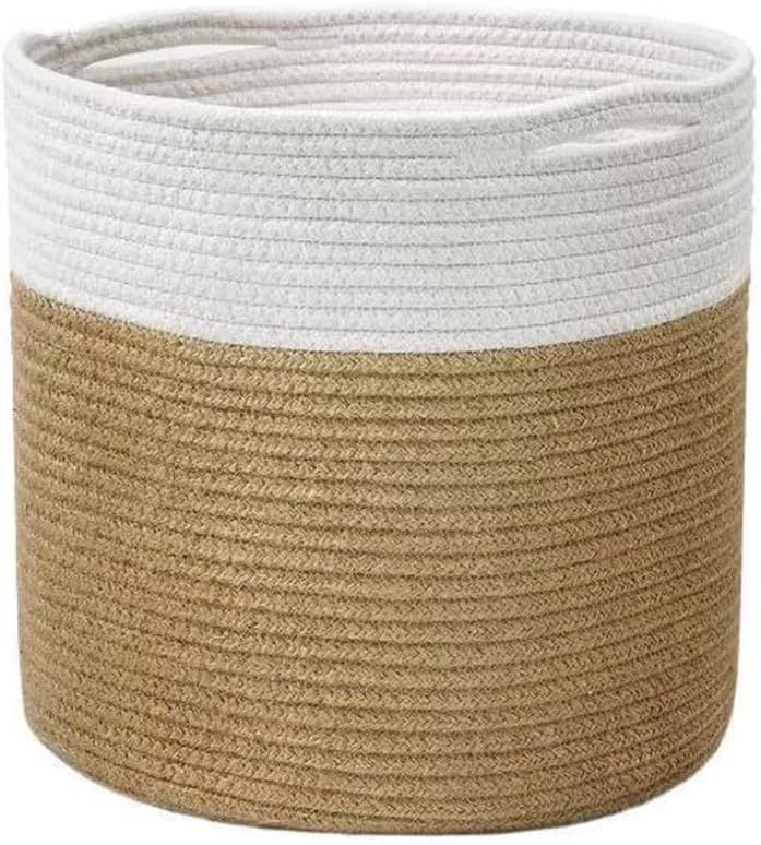 1Pcs Mini Woven Jute Cotton Rope Plant Storage Basket