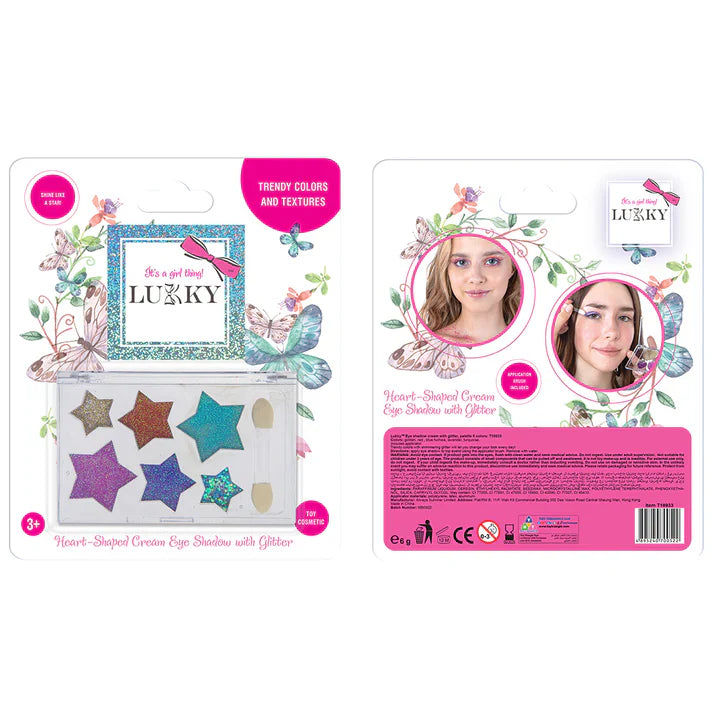 Lukky Eyeshadow Cream w/ Glitter Palette 6 Colors Star