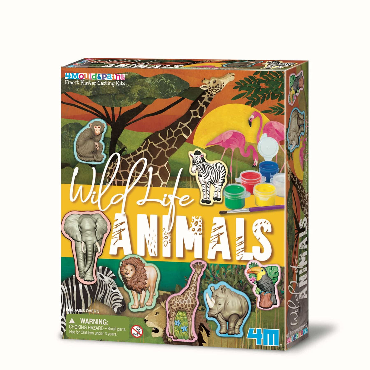4M Mould & Paint Wildlife Animals Kit, 5+ Years