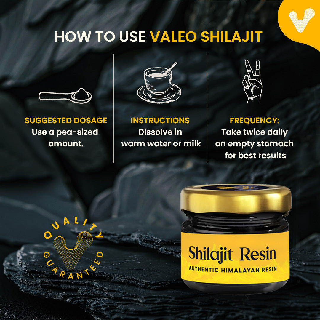 Mens Performance combo : Valeo Testo Plus and Shilajit Resin 20Gm