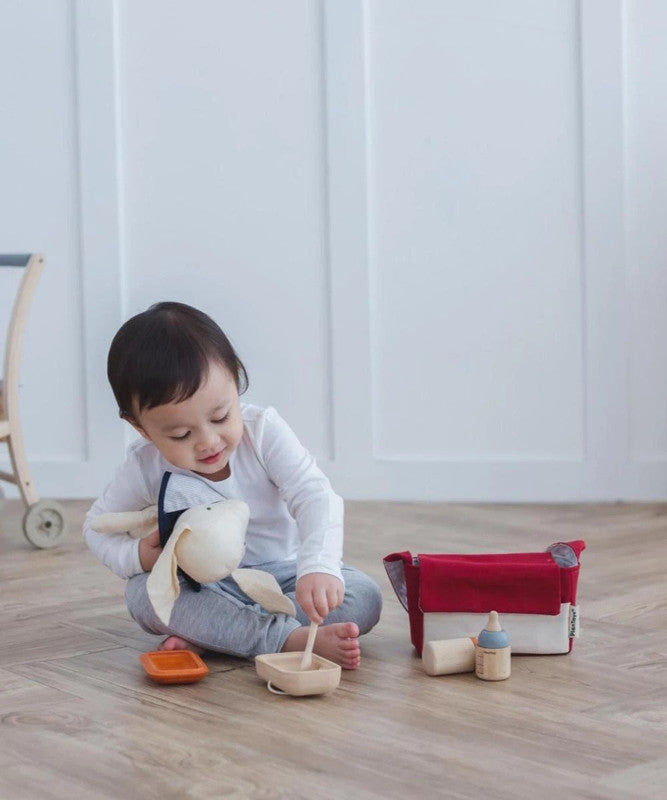 PlanToys Doll Feeding Set — Wooden Pretend Play Set