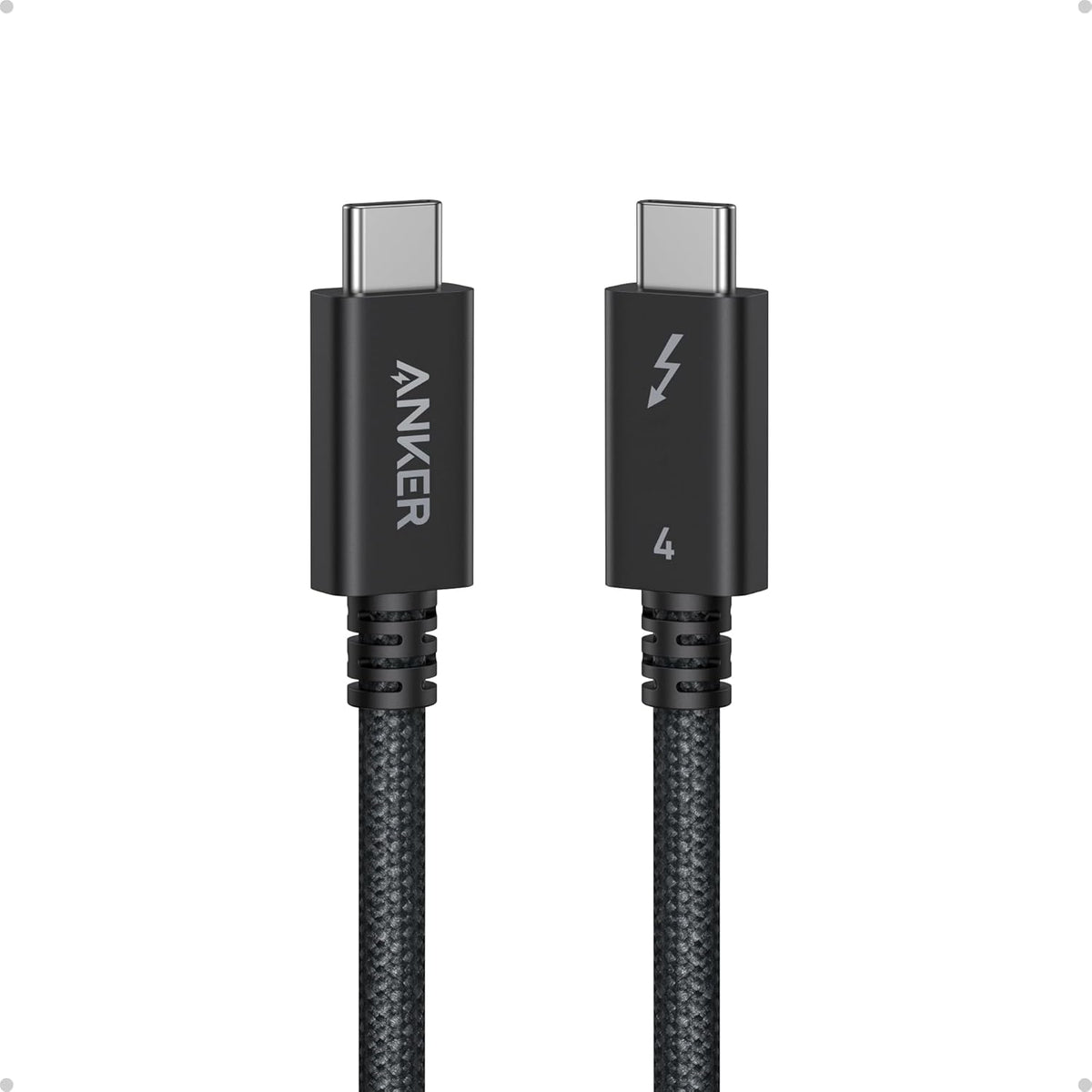 Anker Thunderbolt 4 USB-C Cable 240W 40Gbps 3.3ft, Black, A84N0011