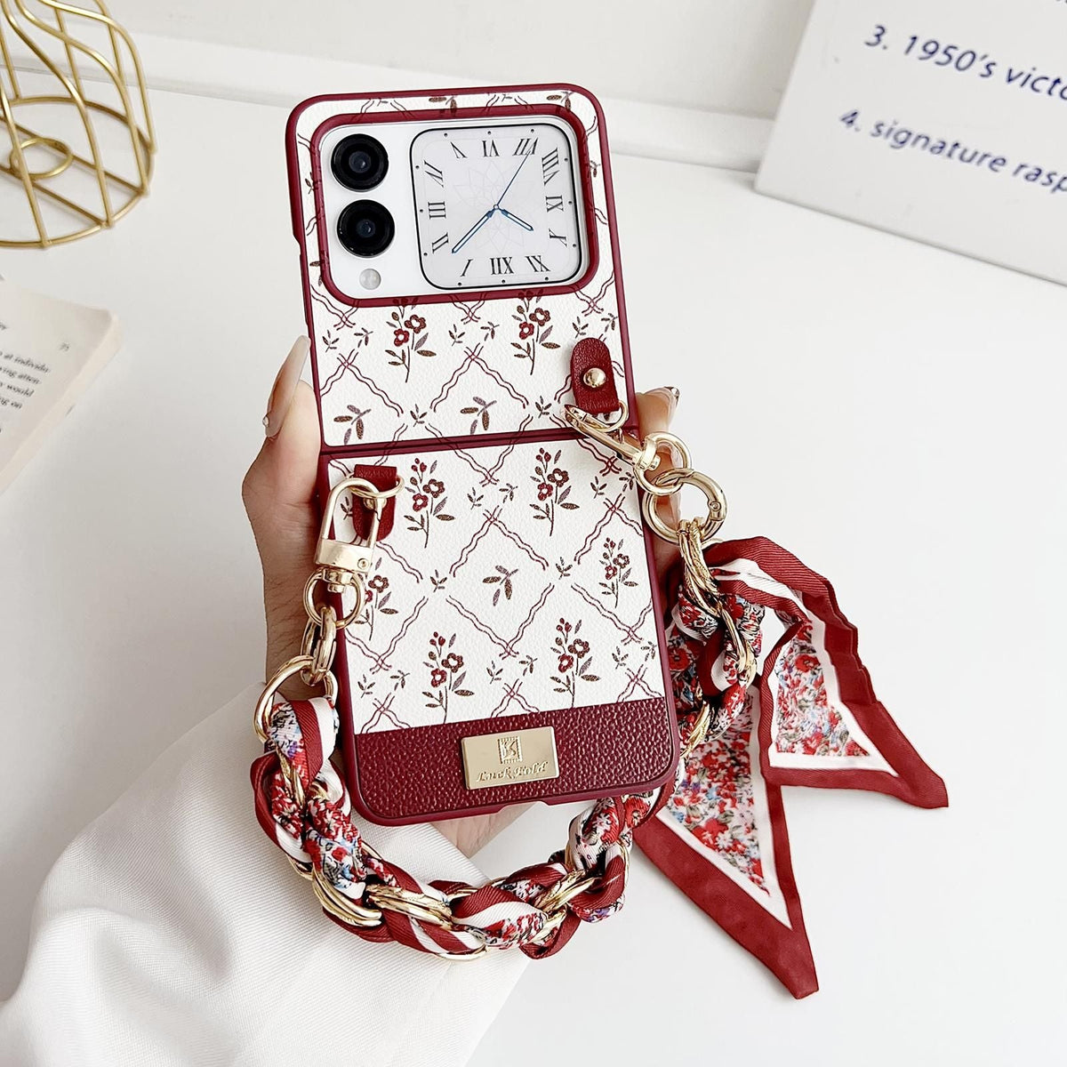 Luck Flower Pattern Strap Case For Huawei Nova Flip