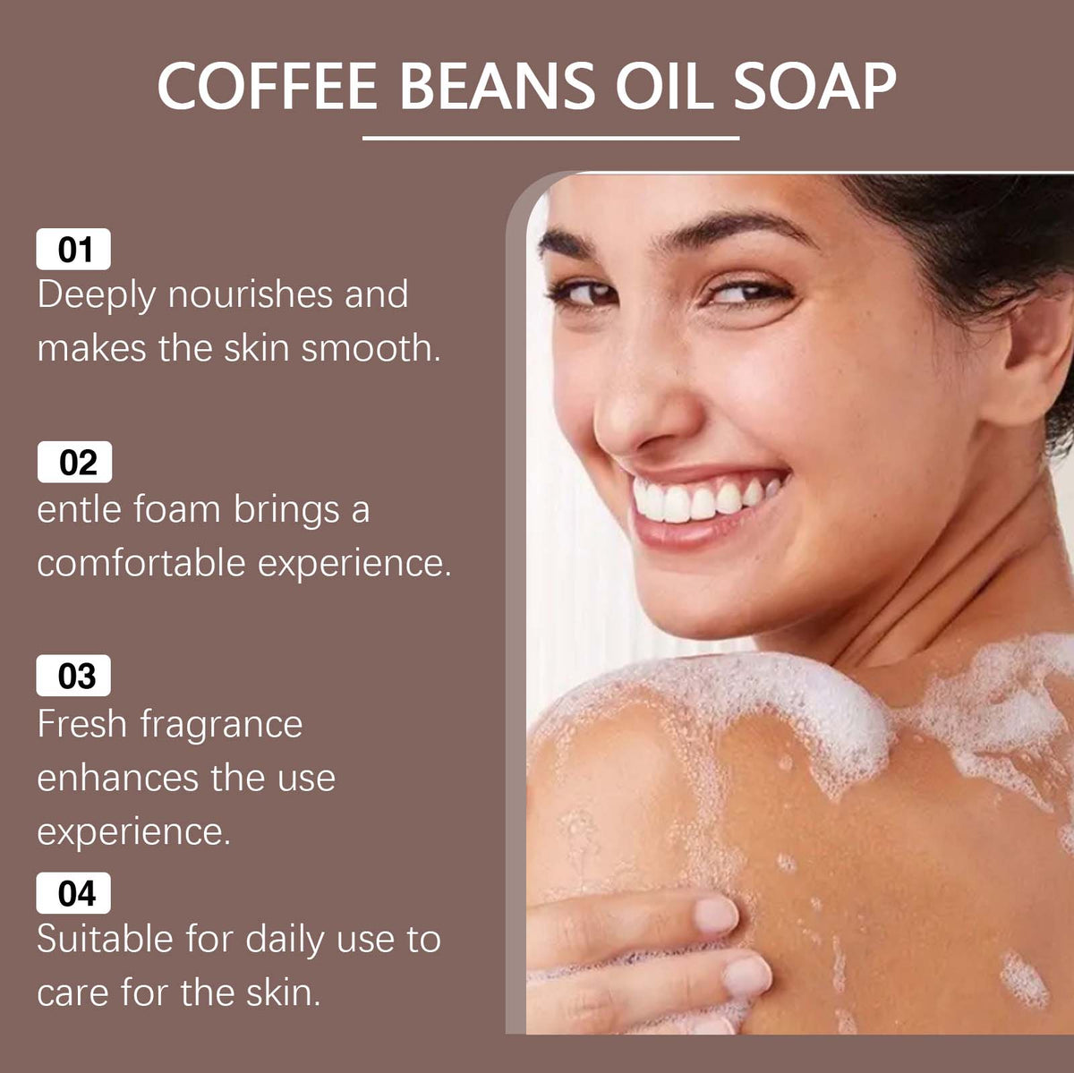 Coffee Nourishing Body Cleansing Soap, Hydrating, Refreshing, Soft Skin ,100g