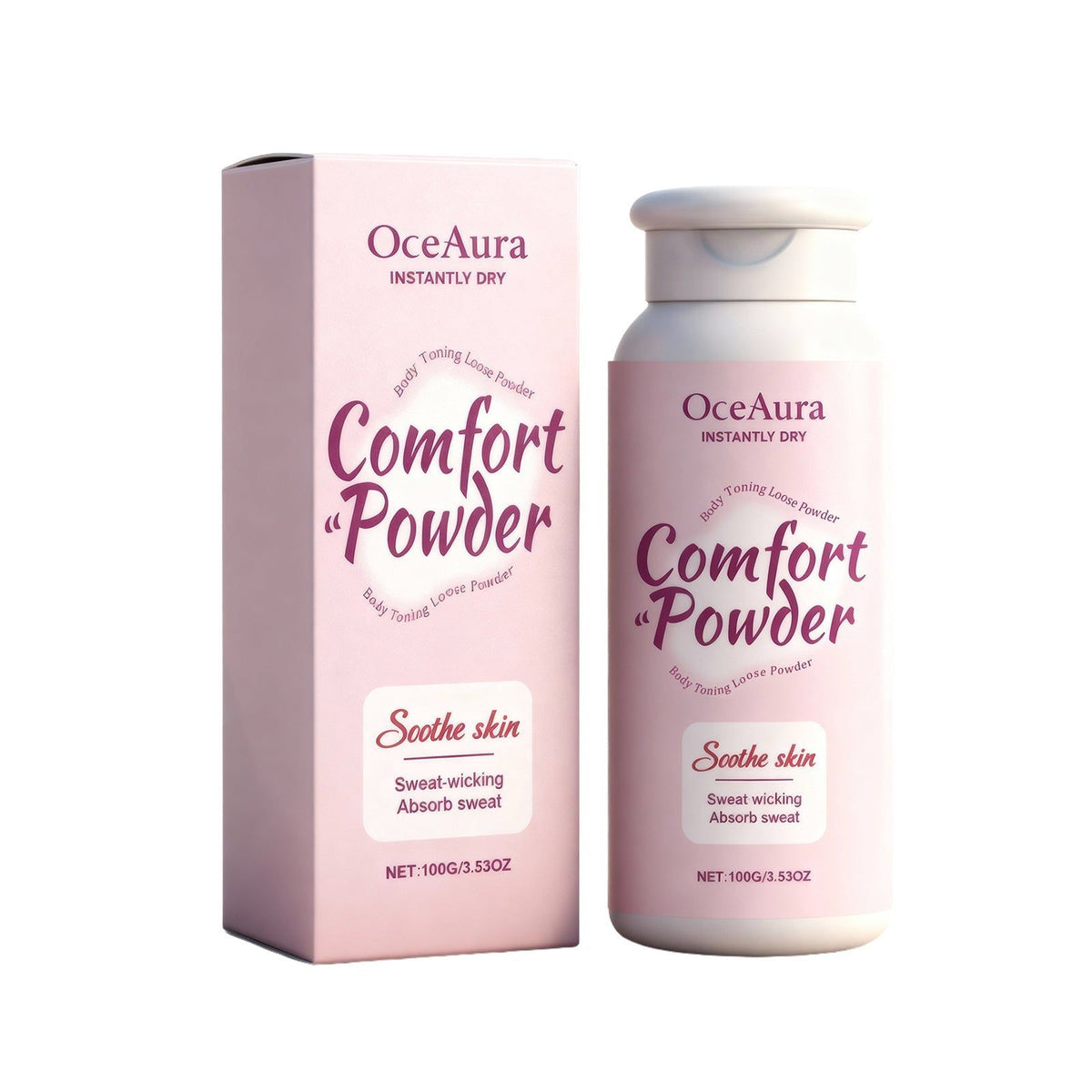 Breathable Skin Talcum Powder, Summer Sweat Protection, Refreshing, Non-Sticky ,100g