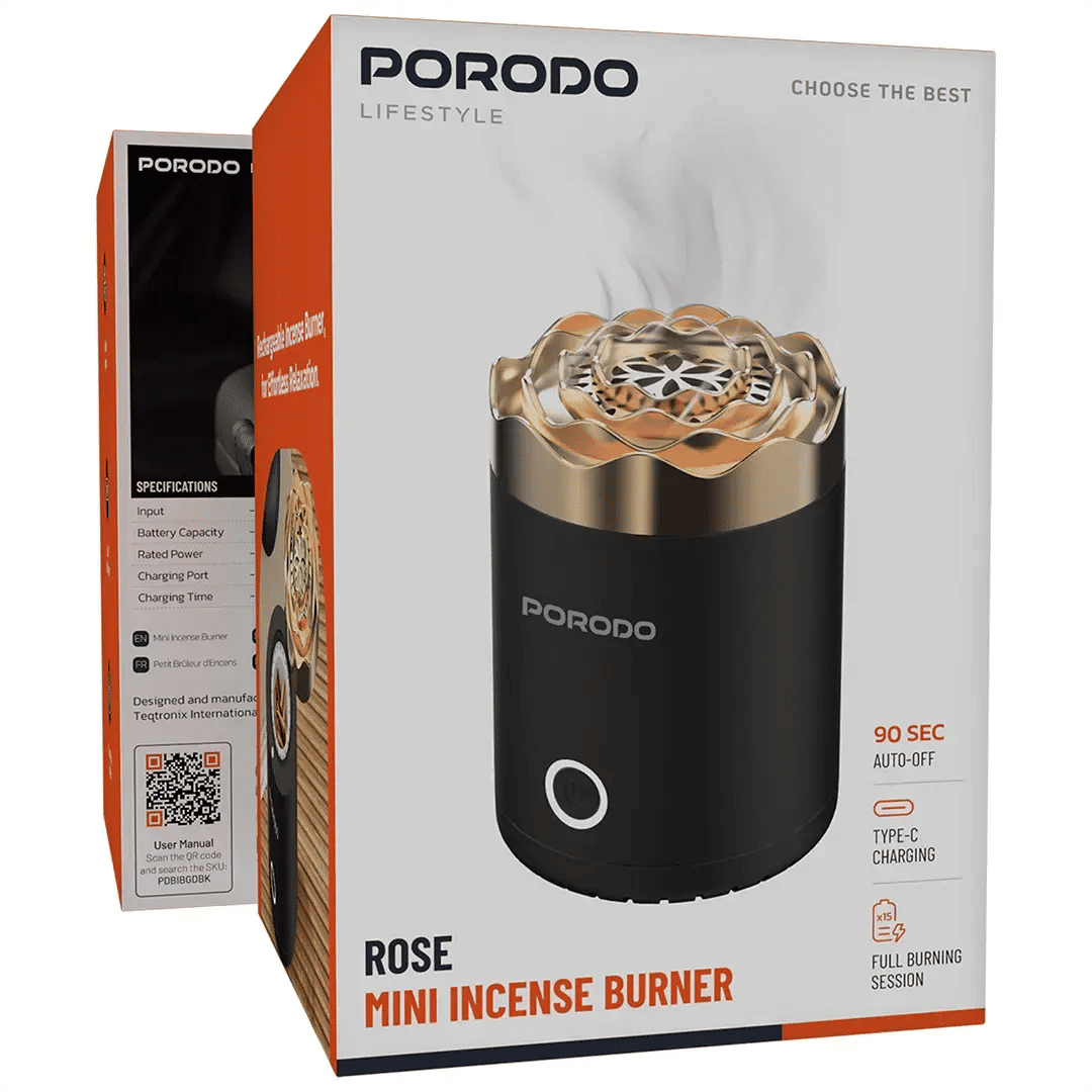 Porodo Lifestyle Rose Mini Incense Burner