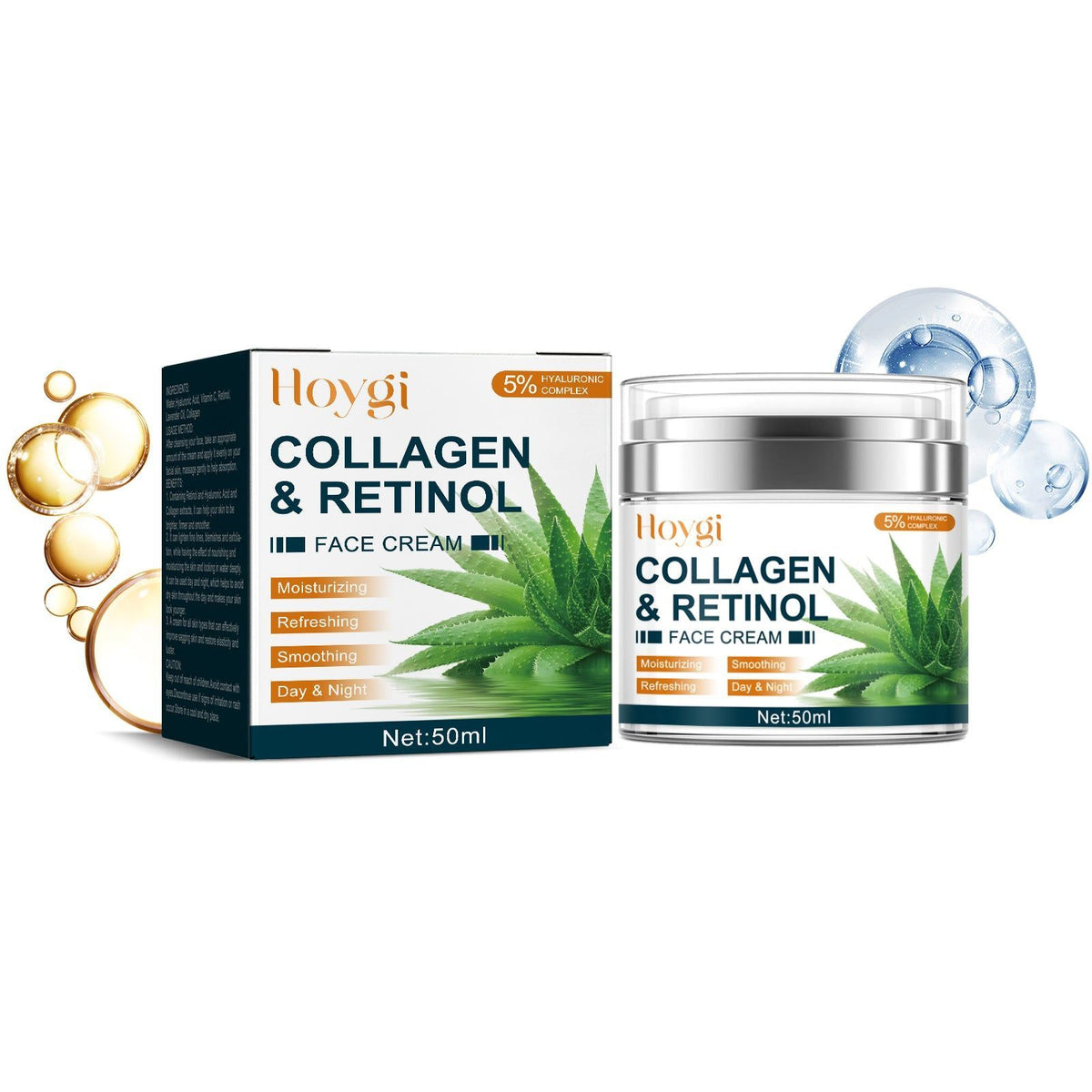 Hydrating Collagen Retinol Moisturizer for Anti-Aging, Wrinkle Reduction, Firming ,50ml