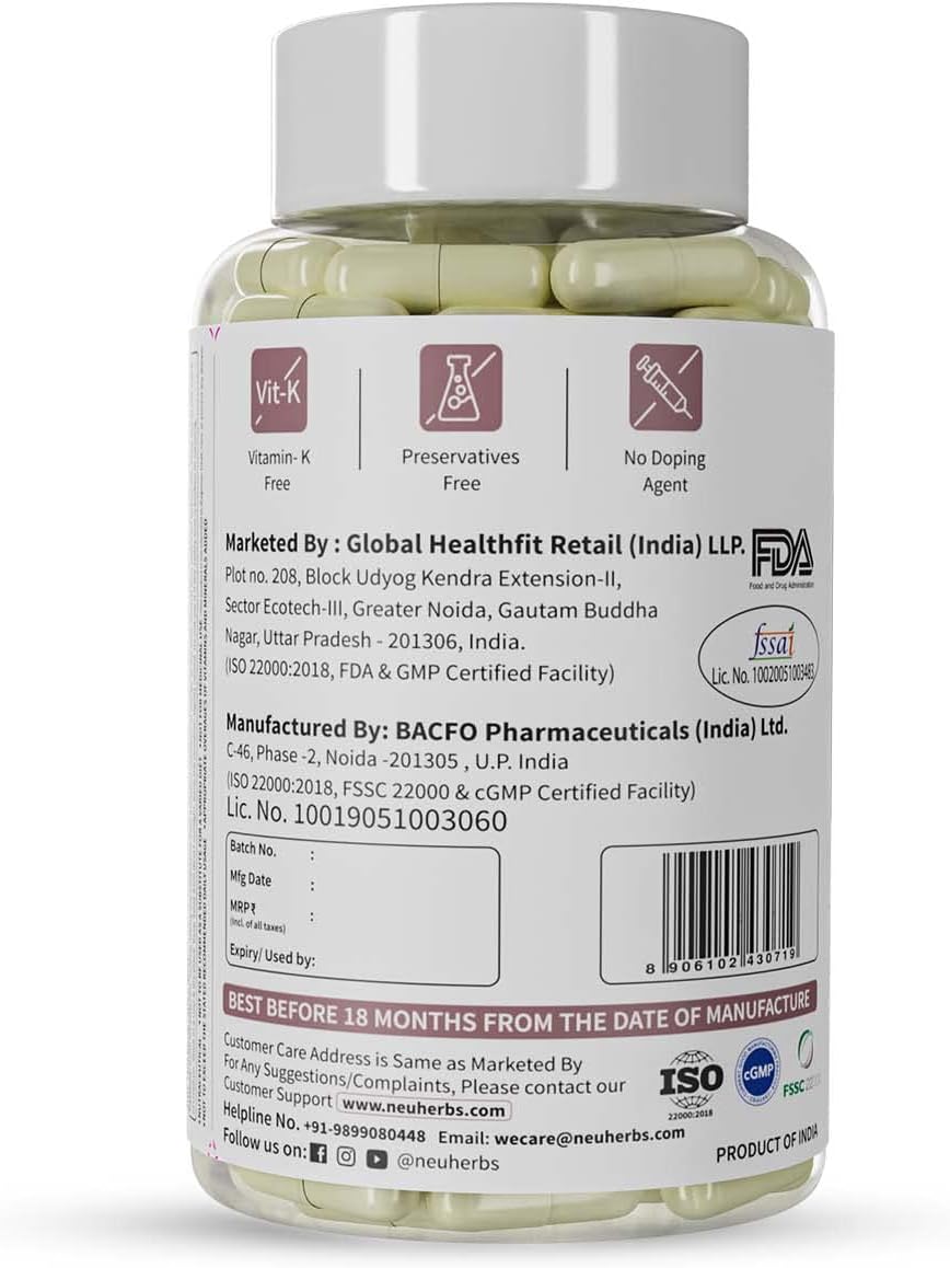 Neuherbs Hair-Skin Vitamins with Hyaluronic Acid Capsules 60
