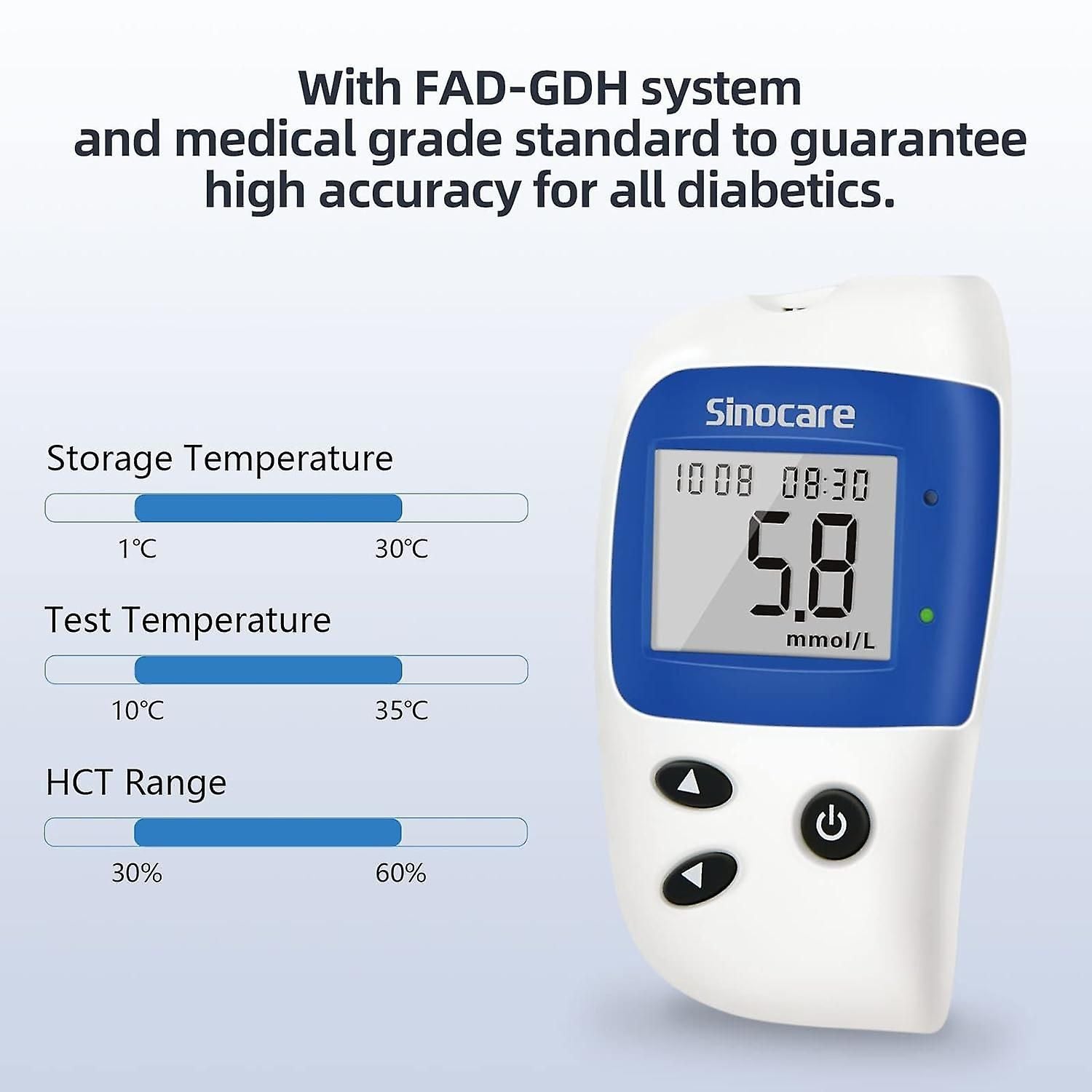 Safe Accu2 Blood Glucose Meter Blood Glucose Monitor Kit With 50 Strips And Lancets For Diabetes
