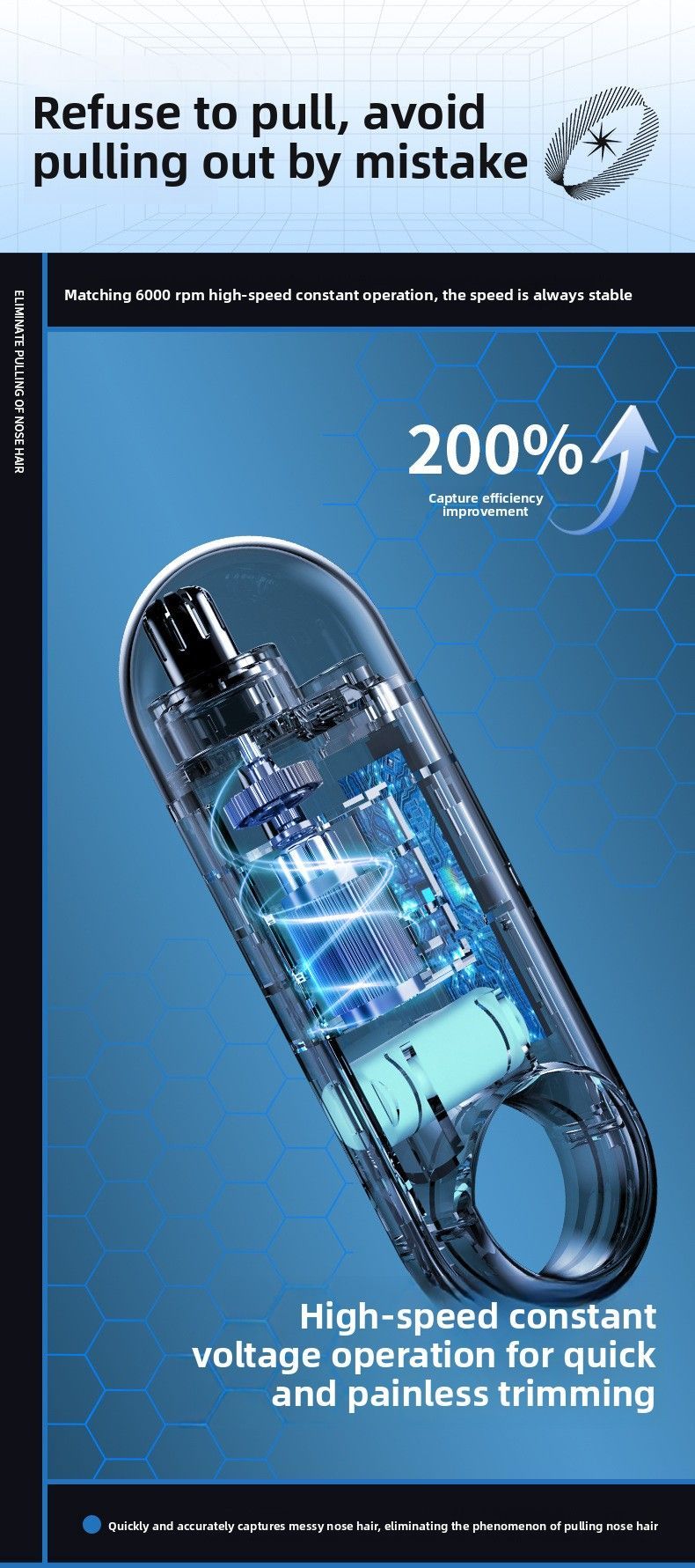Mini USB Type-C Nose Hair Trimmer