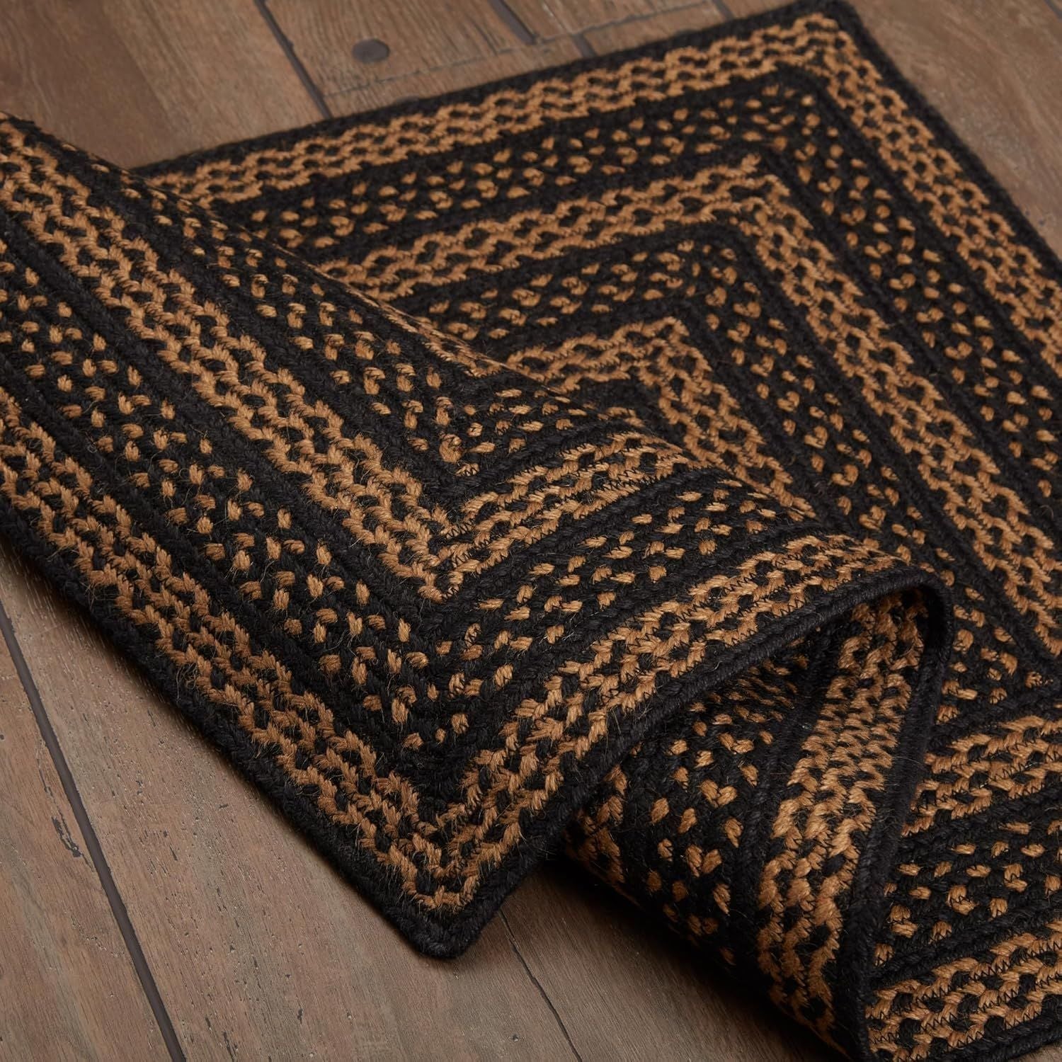 AIESY®  Beautiful Reversible Braided Farmhouse Area Floral Rug