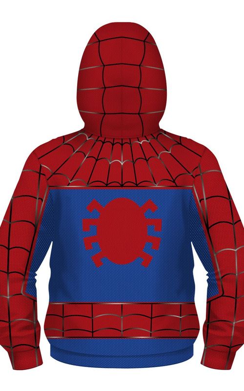 Boys Spiderman Hoodie Marvel Superhero Sweatshirt Full Zip Jacket For Kids Teens