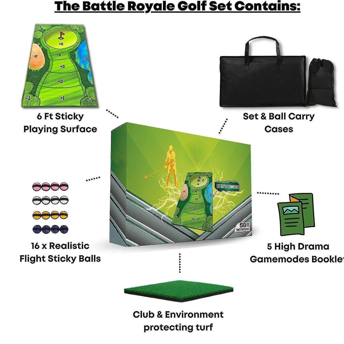 Indoor Casual Golf Game Set Casual Golf Game Set Party Golf Hitting Mats 2024 New Good - J