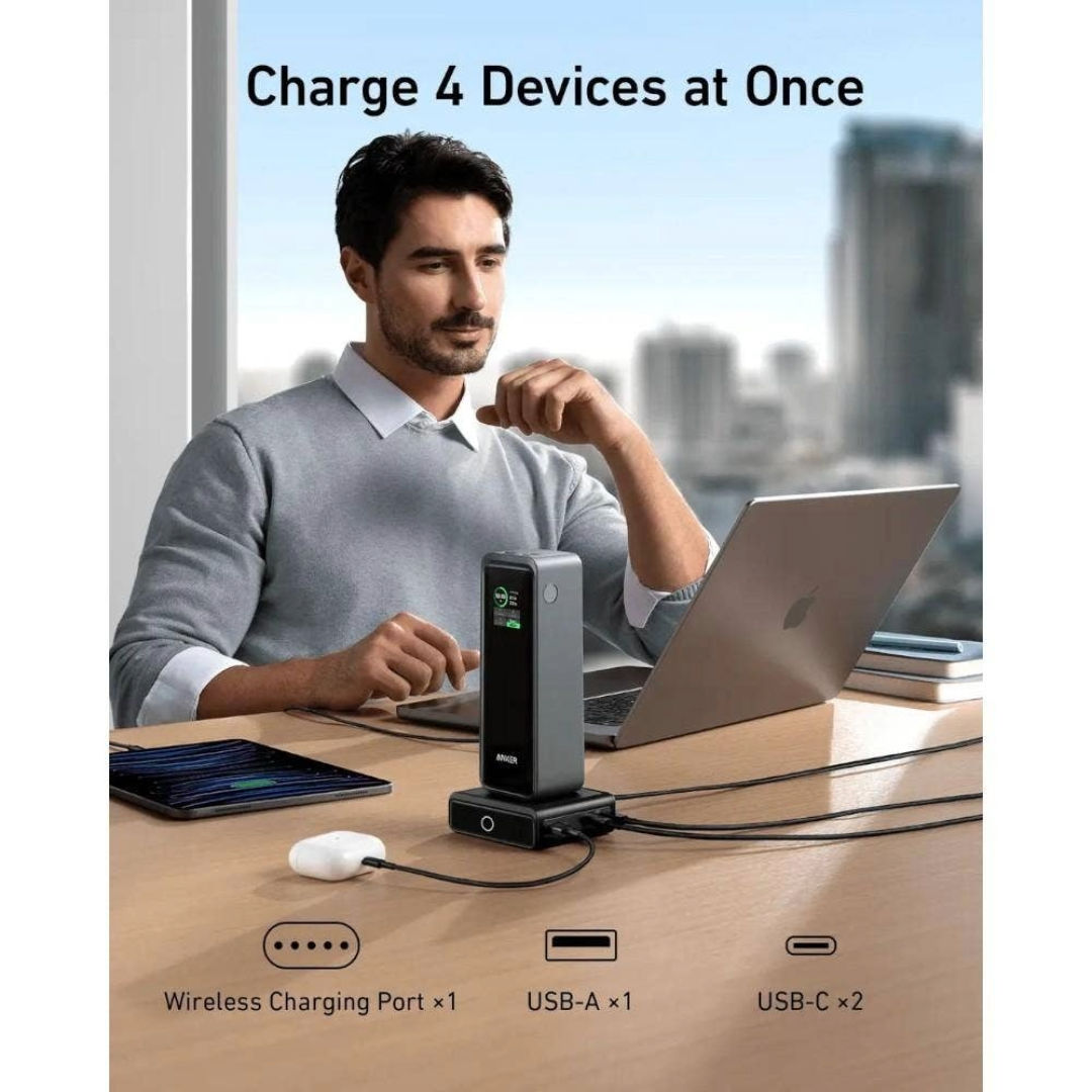 Anker 100W Charging Stand, 4-in-1 GaN Charger for Anker Prime Power Banks