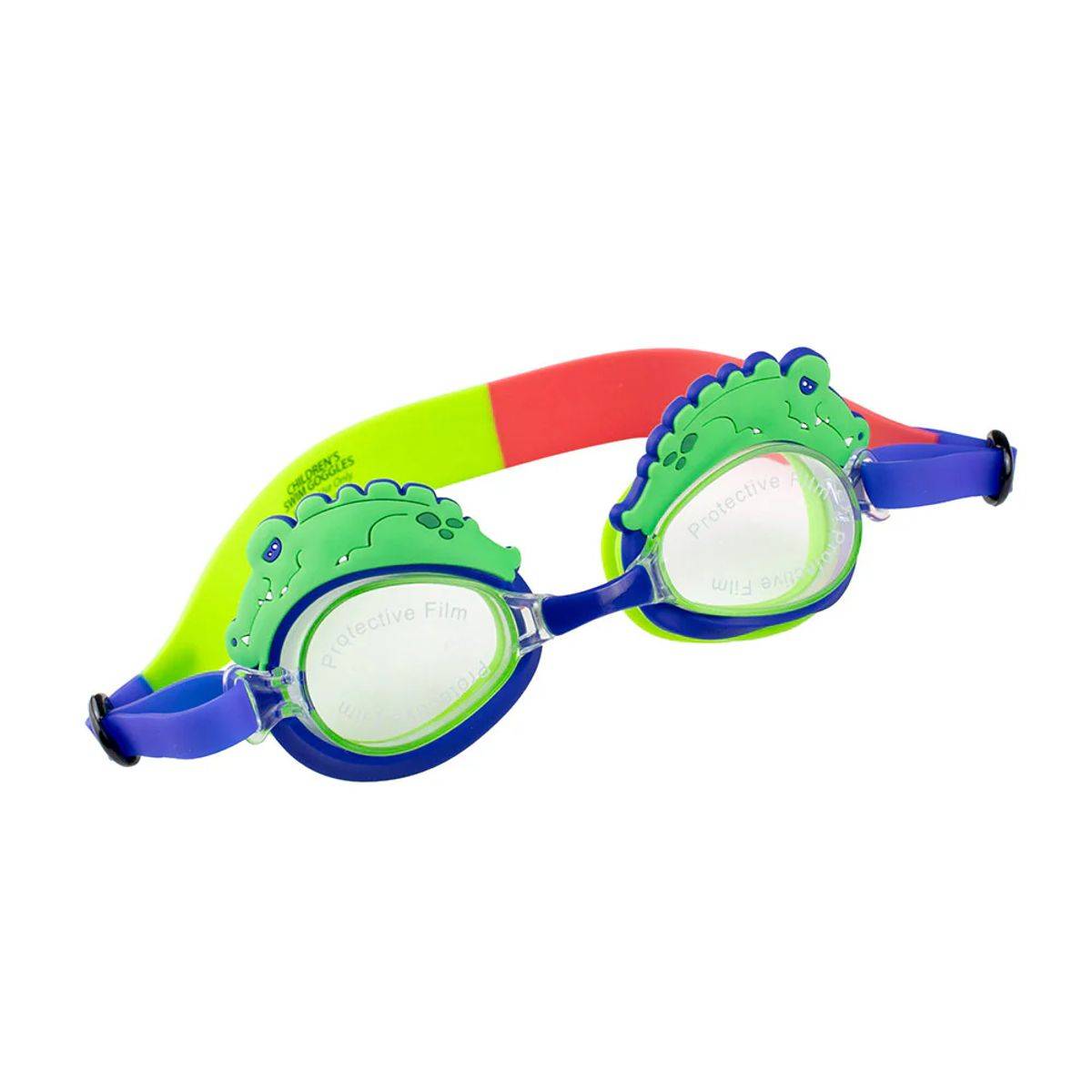 Aqua2Ude Alligator Swim Goggles, Royal Blue/Green, 3+ Years