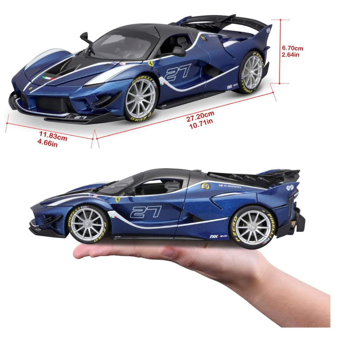 Bburago Ferrari FXX-K EVO Hybrid #27, Ferrari Race & Play, , Die-Cast Car, Blue, 1:18