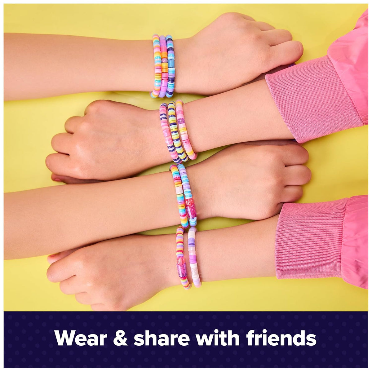 COOL Maker STACK' D HEISHI Bracelet Studio Kit With Easy Beading Pen & Over 1200 Beads For Bracelets, Makes 15