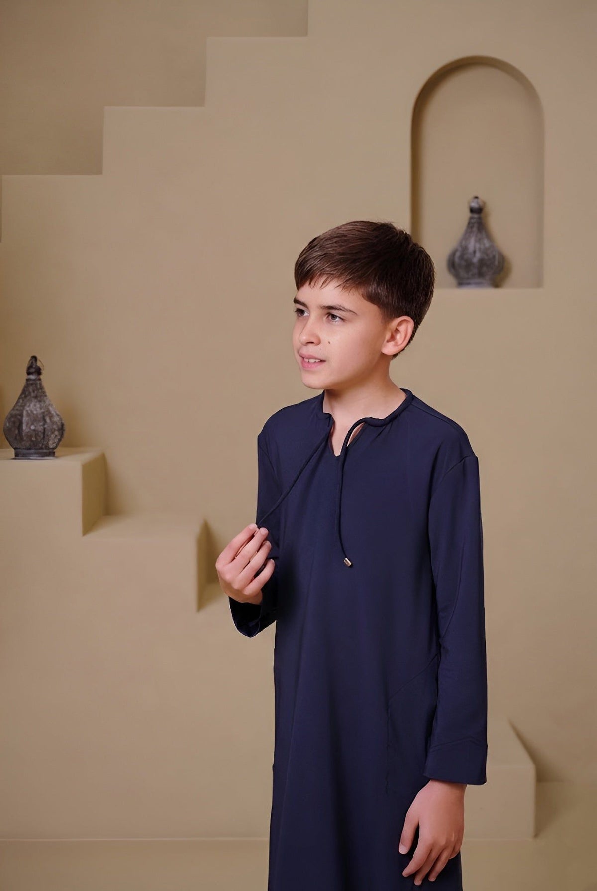 Sahil Kids Abaya - Navy