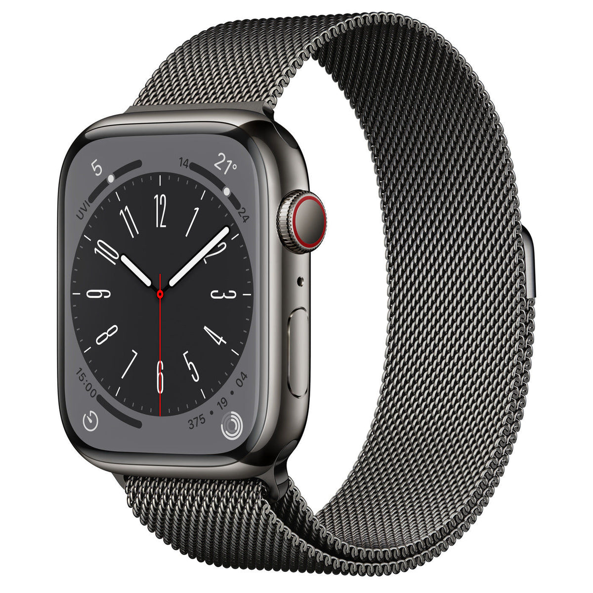 Series 8 GPS + Cellular 45mm Stainless Steel Case with Milanese Loop
