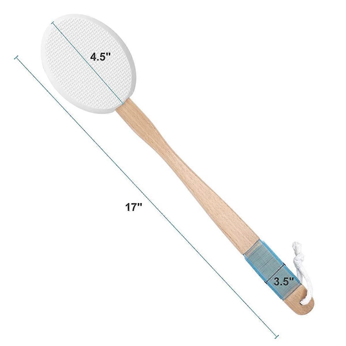 Long Handle Back Lotion Applicator with 4 Replaceable Pads