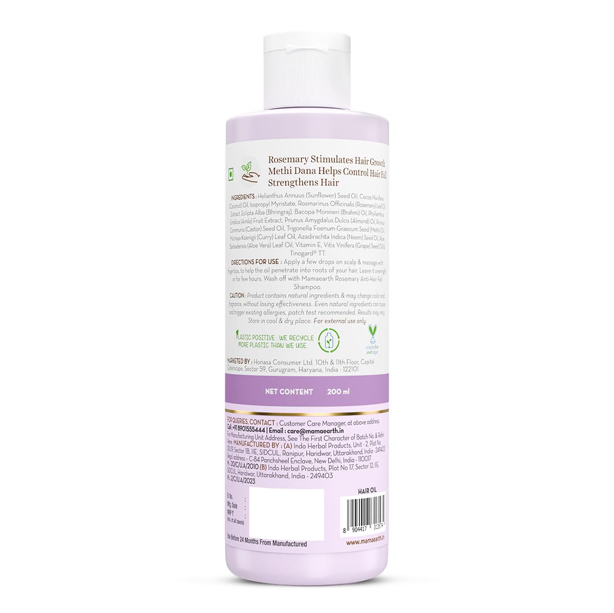 Mamaearth-Me Rosemary Hair Growth Oil 200 Ml