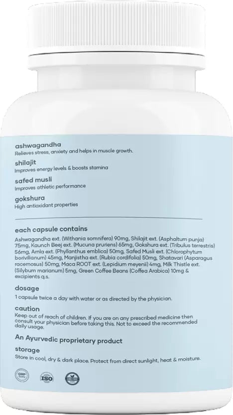 GHC Mars Surge Max Ashwagandha and Shilajit 60 Capsules Pack of 2