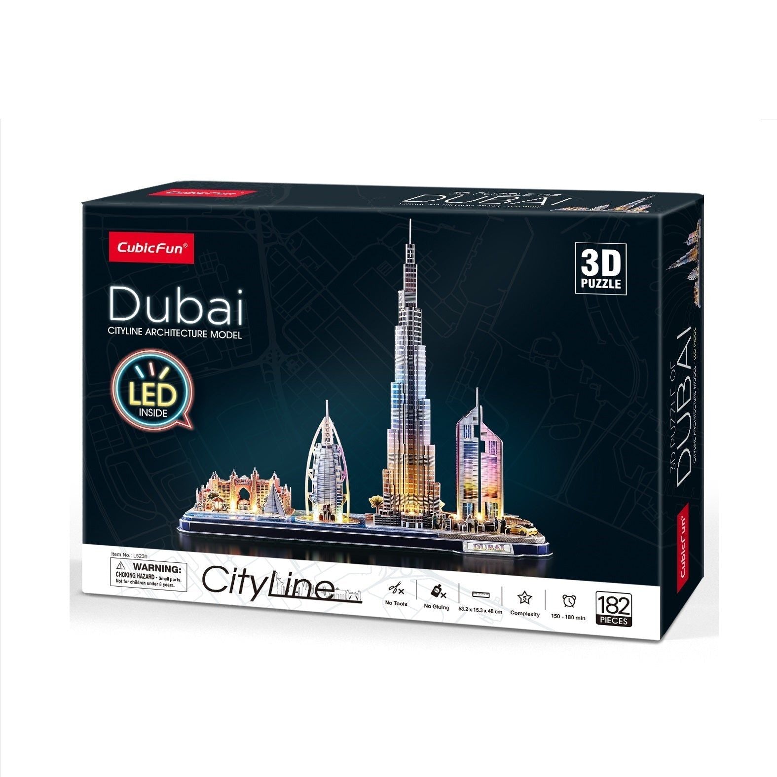 3D PUZZLE DUBAI CITY LINE 182PCS B/O