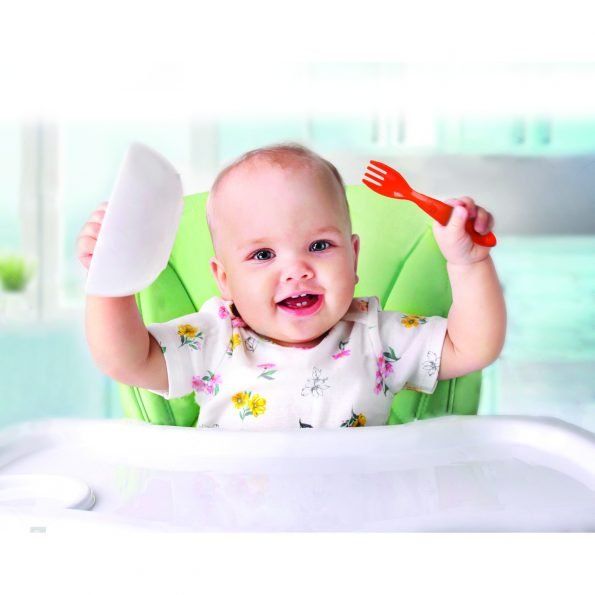 Babyjem - Baby Spoon &amp; Fork Set - Orange