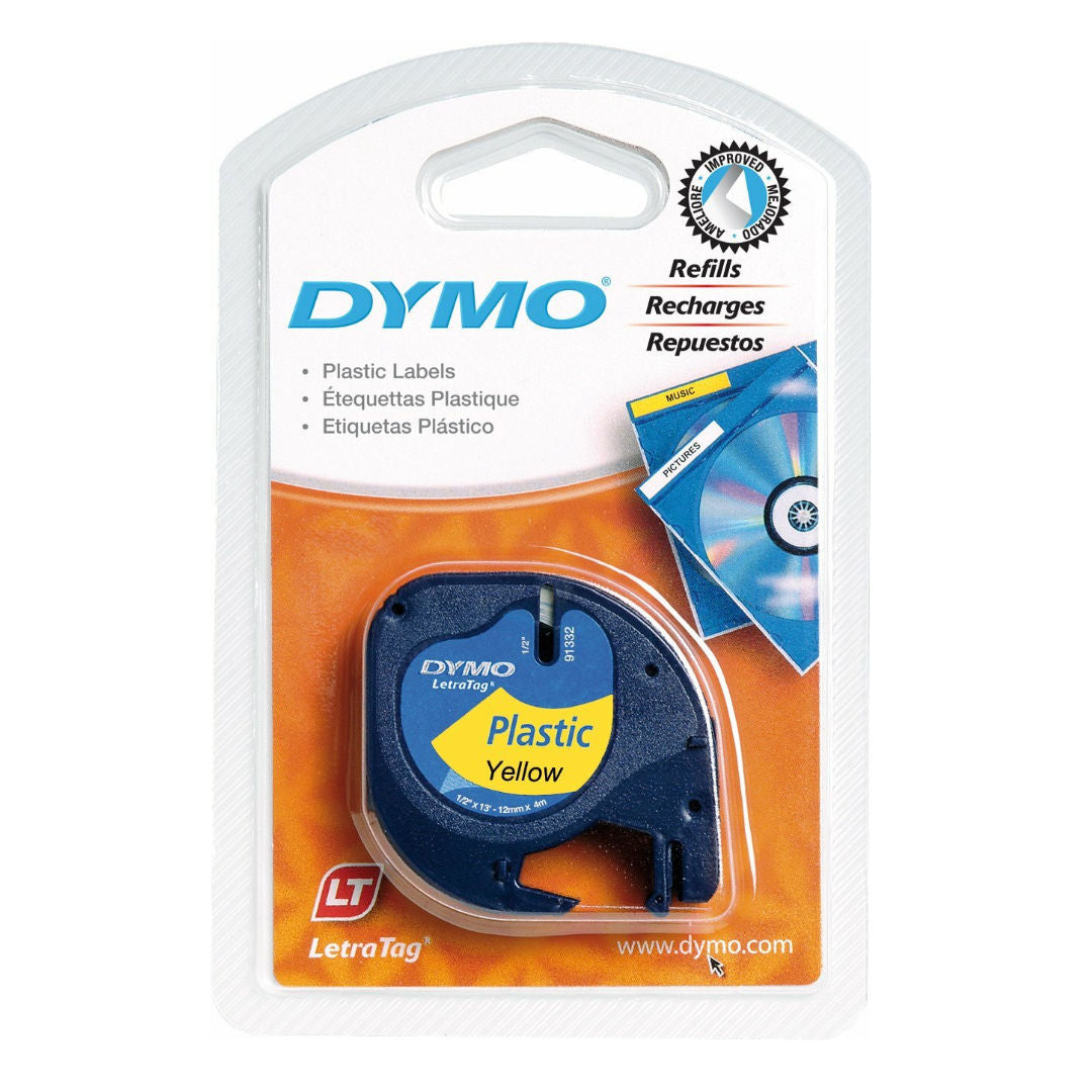 Dymo Label Tape, LT Paper Labels, 12mmx4m