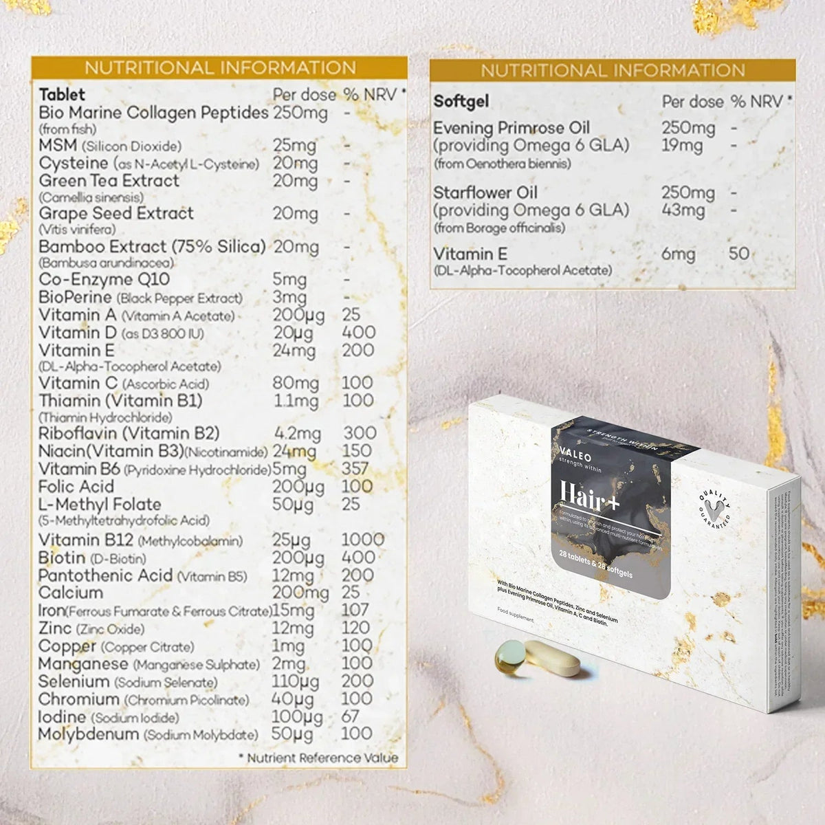 Valeo hair+ and Hairgrow Combo