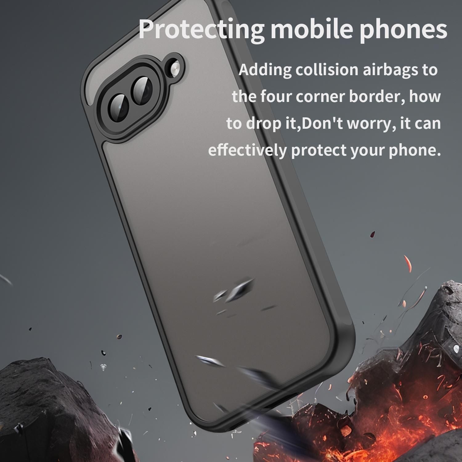 TPU Hybrid PC Frosted Phone Case For Google Pixel 9a